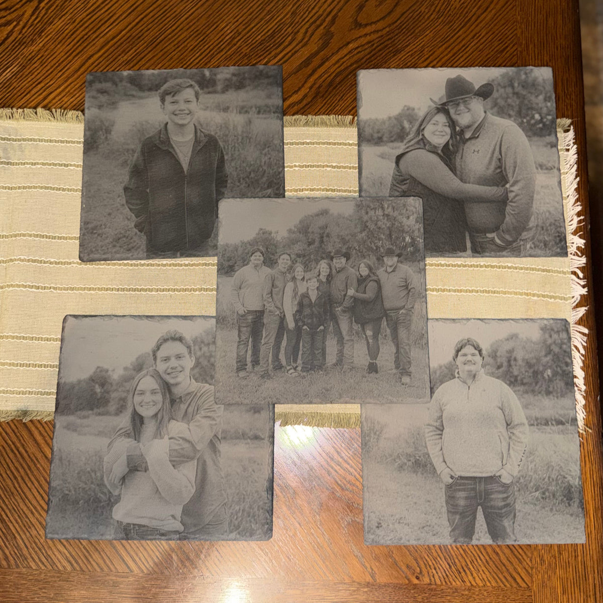 Custom Engraved Slate Photo Plaques