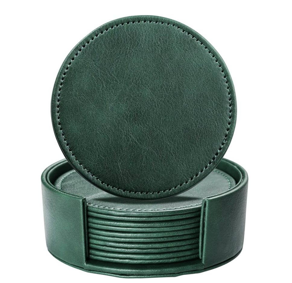 Custom Leather Coaster Set of 6