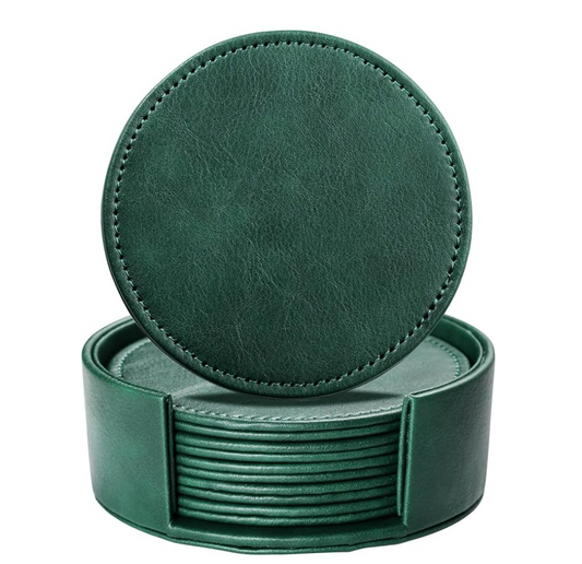 Custom Leather Coaster Set of 6