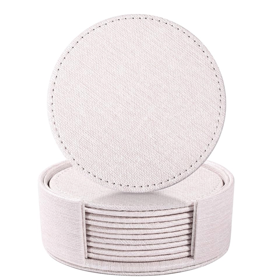 Custom Leather Coaster Set of 6
